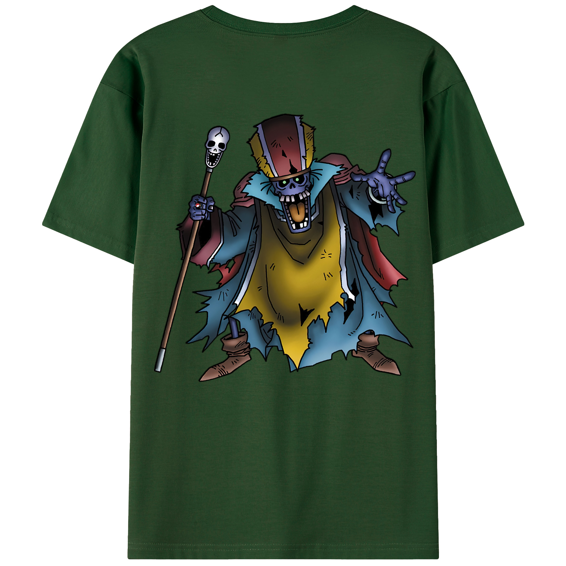 （画像用） ドラゴンクエスト Doragon Kuesuto Dragon Quest 綿100％半袖Tシャツ（背面プリント）